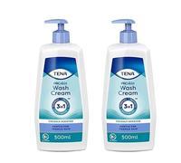 TENA ProSkin Wash Cream 3-in-1 Fresh Scent No-Rinse Cleanser 500ml x2