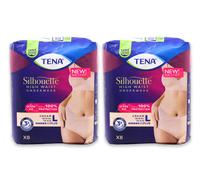 Tena Silhouette High Waist Underwear Creme Large 8 Pack X 2