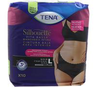 Tena Silhouette Low Waist Black Panty Size Large 9 Units