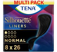 Tena Silhouette Noir Liners Normal - 8 Packs of 26
