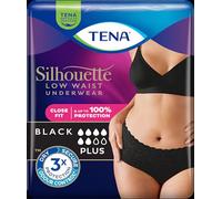 Tena Silhouette Plus Noir Low Waist Large 30 Urinary Leak Panties Stretch Disposable for Women