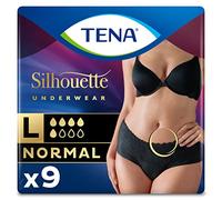 Tena Silhouette Plus, Noir, Low Waist, Size L, 10 Panties