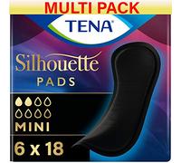 Tena Silhouette Noir Pads Mini - 6 Packs of 18