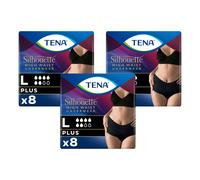 TENA Silhouette Plus Black Large 8 Pack