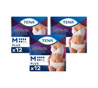 TENA Silhouette Plus Low Waist White Medium 12 Pack pack
