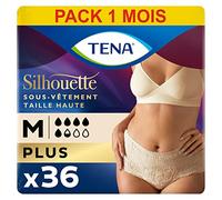Tena Silhouette Women's Incontinence Briefs for Moderate Urinary Leaks, Pack of 36, Medium