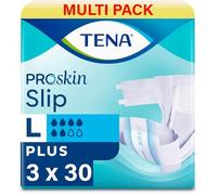 Tena Slip Active Fit Plus (PE Backed) | Size Large | Incontinence Slips | 3 Packs of 30