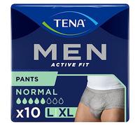 Tena - Tena Men Active Fit Normal Grey (Large/XL) Pants - 10 Pieces