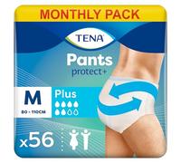 TENA Unisex Pants Plus, Medium, for Moderate to Heavy Bladder Weakness, 56 pairs of Incontinence Pants (14 x 4 packs) Designed for Active Everyday Life, Fits Waist 80cm - 110cm
