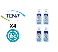 TENA Wash Cream 1000ml - Pack of 4 Bottles - 3-in-1 Cleansing, Moisturizing
