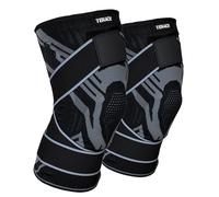 Tenace Sports BJJ Knee Brace - Compression Knee Pad for Jiu Jitsu, Grappling, Wrestling & MMA - Shock Absorption, Silicone Grip & Secure Fit (2, Black, L)