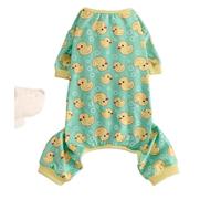 TenaLucy Cute Dog Coat Small Size, Yellow Duck Pyjamas Dog, Soft Post Operative Onesie Canes Female, Green Clothes for Cats for Daily Use by Dogs and Cats (XL)