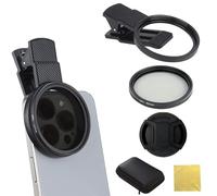 TenaLucy Optical Glass ND Filter, Clip-On CPL Filter Mobile Phone, Portable Polarising Filter, Universal Lens for Mobile Phones, Mobile Phones, Camera Lens, Polarising Filter for Compatible with All