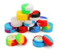 TenaLucy Pack of 12 Silicone Dab Containers, Round Silicone Containers, Concentrate Containers, Non-Stick Wax Containers, Mini Round Silicone Wax Containers, Multifunctional Silicone Containers, Wax