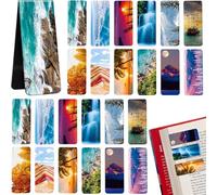 Tenare 12 Pcs Magnetic Bookmarks 12 Style Magnet Page Markers Assorted Bookmarks Clips for Reading Double Side Bookmark for Women Men Students Teachers End of School Year Gifts for Kids Bulk