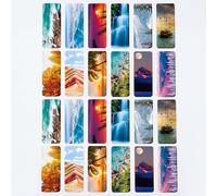 Tenare 12 Pcs Magnetic Bookmarks 12 Style Magnet Page Markers Assorted Landscape Book Mark Clips for Reading Double Side Cute Bookmark for Women Men Teachers Book Lover Valentines Day Gifts(Classic)