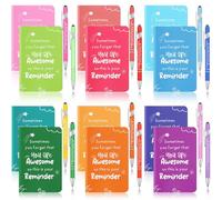 Tenare 12 Sets Employee Appreciation Gifts Bulk Include 12 Inspirational Notebooks Small Pocket Journal Notepads Set 12 Motivational Pens 2 in 1 Stylus Thank You Pens for Coworker Women Men (Fresh)
