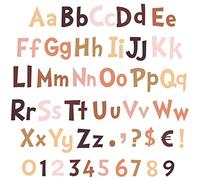 Tenare 134 Pieces 5 Inch Bulletin Board Letters Alphabet Numbers Combo Set Letter Cutouts for Bulletin Board Display Home Decor(Boho Color)