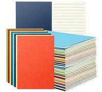 Tenare 16 Pcs Blank Cover A5 Lined Notebook 60 Pages/ 30 Sheets Notepads School Multipack Travel Journal Notebook for Student Diary Memo Office Supplies, 8.27 x 5.51''(Multi Color)