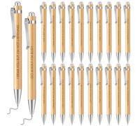 Tenare 20 Pcs Bamboo Pens with Swear Words, Retractable Ballpoint Pens with Sayings Funny Pens for Sarcastic Souls Colleague Coworker Office Gifts, Black Ink