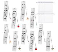 Tenare 20 Pcs Teacher Appreciation Gifts Including 10 Thank You Teacher Bookmark 10 Organza Bags Christmas Metal Gifts for Students Leaving Retirement End of Term Birthday