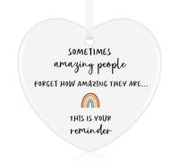 Tenare 2026 Thank You Gift, Graduation Gift, Sometimes People Forget How Amazing They Are, Sentimental Well Done You're Amazing Pendants for Mentor Friend Family Colleague(Rainbow Style)