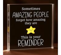 Tenare 2026 Thank You Gift, Sentimental Graduation Gift, Sometimes People Forget How Amazing They Are, Well Done You're Amazing Plaque for Women Men Friend Teacher Mentor(Star Style)