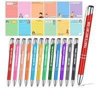 Tenare 24 Pcs Leaving Gifts for Colleagues Funny Pen Funny Note Women Men New Job Goodbye Gift Teacher Stationery Cute Notepad Leaving Present Novelty Office Accessories(Bright)