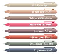 Tenare 24 Pcs Positive Affirmation Pens Motivational Inspirational Christian Catholic Quote Bible Verse Retractable Thank You Appreciation Black Pen Gift for Colleagues Teachers Nurse School(Stylish)