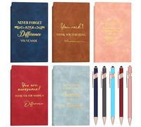 Tenare 5 Sets Inspirational Quote Gift Employee Appreciation Gift Set Includes Thank You A6 Notebooks Ballpoint Pens Pocket Notebook Journals for Teacher Coworker Colleague(Colorful)
