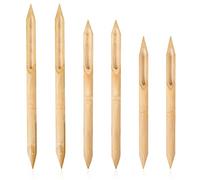 Tenare 6 Pcs Bamboo Reed Pens Double Head Pottery Supplies Wooden Pens Polymer Clay Tools Pottery Ceramic Shaping Tools for DIY Ceramics Clay Sculpture, Small, Medium, Large