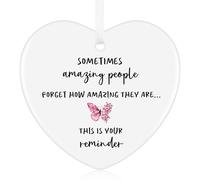 Tenare Ceramic Thank You Gift, Sometimes People Forget How Amazing They Are, Sentimental Well Done You're Amazing for Mentor Friend Family Colleague(Pink Butterfly)