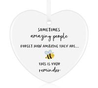 Tenare Ceramic Thank You Gift,Sometimes People Forget How Amazing They Are,Sentimental Well Done You're Amazing Gift for Mentor Friend Family Colleague (Bee Style)