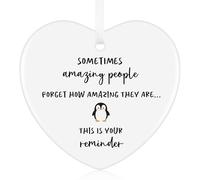 Tenare Ceramic Thank You Gift, Sometimes People Forget How Amazing They Are, Sentimental Well Done You're Amazing for Mentor Friend Family Colleague(Penguin Style)