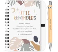 Tenare Christmas Inspirational Gift Employee Appreciation Gifts Little Reminders You Are Enough Spiral Notebooks with Bamboo Pen for Women Men Coworker Office Home Supplies
