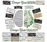 Tenare Growth Mindset Posters Bulletin Board Set Motivational Change Your Mindset Posters Positive Sayings Inspirational Poster Classroom Poster Decoration for Teacher Students School (Vintage)