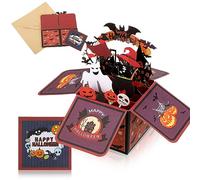 Tenare Halloween Pop up Box Card 3D Halloween Cards with Envelope and Writing Card Funny Halloween Greeting Cards for Halloween Party Family Kids Students Gifts
