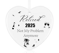 Tenare Retirement Gifts for Women 2025 Not My Problem Anymore Happy Retirement Ornament Appreciation Gift for Retired Women, Coworker, Boss, Nurse, Teacher, Friend, Mom