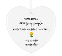 Tenare Thank You Gift, Sometimes People Forget How Amazing They Are, Sentimental Graduation Gift, Well Done You're Amazing Pendants for Mentor Friend Family Colleague(Sunflower Style)
