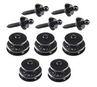 Tenax Buttons Black 5 Tops + 5 Lower Parts Tapping Screws 4.2 x 16 mm