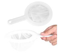 Tenbrachian 2 Pcs Fine Mesh Strainer, Kitchen Sieves and Strainers, Plastic Nylon Fine Mesh Sieves, 200 Mesh & 400 Mesh Ultra-Fine Mesh Strainer Mesh Filter Net for Juice Milk Tea Coffee Yoghurt Food