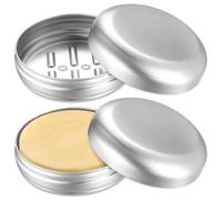 Tenbrachian 2 Pcs Travel Soap Cases, 100 ML Aluminum Soap Box, Metal Travel Soaps Container Dish Holder Tin with Draining & Lid for Bathroom Shower(Round)(Round)