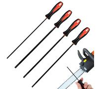 Tenbrachian 4 Pcs Chainsaw Files, Chainsaw Sharpener File, Professional Round Chain Saw Sharpener Tool for Chainsaw Chain Sharpening File, Chain Saw File with Non-Slip Handle(3.2, 4.0, 4.8, 5.5 mm)