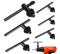 Tenbrachian 6 Pcs Drill Chuck Key Set, Replacement Drill Chuck Keys for Drill Chuck Key Wrench Set, Universal Impact Hand Drill Key Press Wrench Chucks, for 4mm 6mm 10mm 13mm 16mm 20mm Drill Chucks