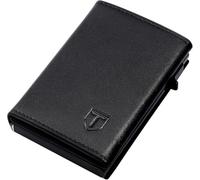 TENBST Men's Slim Wallet with Coin Compartment 19, black, 10*7*2.1, Classic