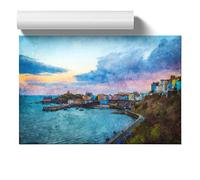 Tenby Harbour in Pembrokeshire Wales | Unframed Wall Art Print | Ready to Frame Poster | Modern Home Decor Picture | Artwork for Living Room, Bedroom, Kitchen or Office | A1 (59.4x84.1 cm)