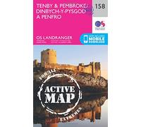 Landranger Active 158 Tenby & Pembroke Map With Digital Version, Pink One Size