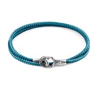 Tenby Silver and Rope Bracelet ANCHOR & CREW Blue 19cm