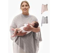Tencel™ Lyocell Fabric Ultra-Light Nursing Cover | Color: Light Gray Lite | Size: Plus Size