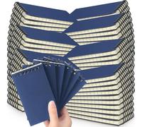 Tenceur 100 Pcs Pocket Notebook Bulk Small 3x5 Inch Spiral Notepads Mini Top Bound Spiral Notebook With Lined Pages 120 Pages Ruled Journals Memo Pads for Home Office College Work School (Blue)